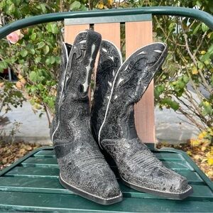 Ariat Side Saddle Punchy Distressed Cowboy Boots